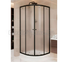 Душевой уголок Parly ZF911B 90х90 см, с поддоном, профиль матовый черный, стекло матовое