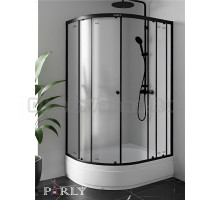 Душевой уголок Parly ZFM1201B R 120х80 см, с поддоном, профиль матовый черный, стекло матовое