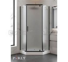Душевой уголок Parly ZPE911BF 90х90 см, с поддоном, профиль матовый черный, стекло матовое