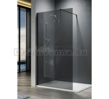 Душевая перегородка Parly T80G 80 см, профиль матовый черный, стекло тонированное