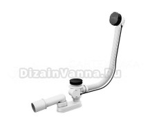 Слив-перелив для ванны Ravak X01745 52 мм, полуавтомат, черный, с сифоном