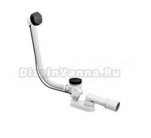 Слив-перелив для ванны Ravak X01846 800 52 мм, полуавтомат, матовый черный, с сифоном