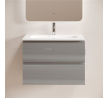 Тумба с раковиной Sancos Folk 70 2я подвесная, ergraut soft, раковина CN7031