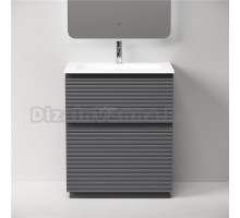 Тумба с раковиной Sancos Folk Floor 70 напольная, grey soft, раковина CN7031