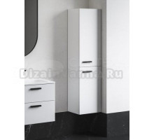 Шкаф-пенал для ванной Ravak Chrome II SD 39 R глянцевый белый, ручка черная 152 мм