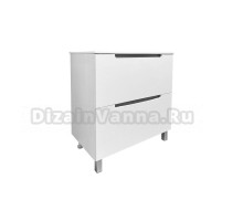 Тумба под раковину без столешницы Runo Lina 60 напольная, глянцевая белая