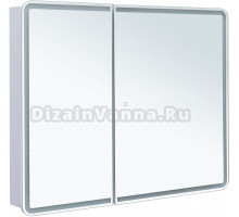 Зеркало-шкаф Aquanet Оптима 100х80 LED с подсветкой, белый