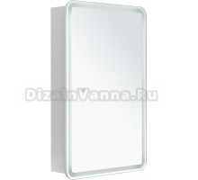 Зеркало-шкаф Aquanet Оптима 50х80 LED с подсветкой, с антизапотевателем, белый