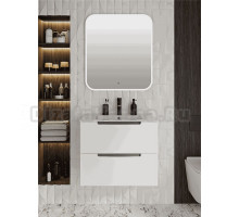 Мебель для ванной комнаты Runo Lina 80 подвесная, глянцевая белая