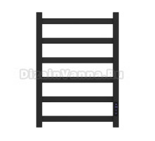 Полотенцесушитель электрический APEXTERMO Galaxy GL00164BM 60x45 см, подключение справа, слева, скрытое подключение справа, матовый черный, лесенка, из стали