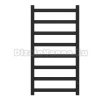 Полотенцесушитель электрический APEXTERMO Galaxy GL00184BM 80x45 см, подключение справа, слева, скрытое подключение справа, матовый черный, лесенка, из стали