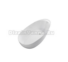 Ванна из искусственного камня Астра-Форм Исида Solid Surface 170x80 см, отдельностоящая, матовая белая, овальная