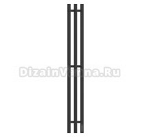 Полотенцесушитель электрический APEXTERMO Sirius SR10112BM 110x15 см, подключение справа, скрытое подключение справа, матовый черный, I-образный, из стали