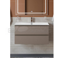 Тумба под раковину без столешницы BelBagno Kraft 90 подвесная, матовая бежевая