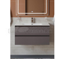 Тумба под раковину без столешницы BelBagno Kraft 100 подвесная, матовая темно-серая