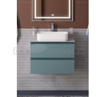 Тумба под раковину со столешницей BelBagno Kraft 60 подвесная, матовая голубая, столешница kep-60-bo