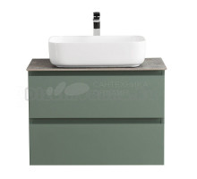 Тумба под раковину со столешницей BelBagno Kraft 60 подвесная, матовая еловая, столешница kep-60-grn
