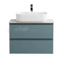 Тумба под раковину со столешницей BelBagno Kraft 70 подвесная, матовая голубая, столешница kep-70-bo