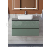 Тумба под раковину со столешницей BelBagno Kraft 80 подвесная, матовая еловая, столешница kep-80-mno