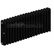 Радиатор стальной трубчатый TUBOG Classic 3037 3 трубы, 18 секций, боковое проходное подключение, антрацит DB 703 matt