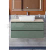 Тумба под раковину со столешницей BelBagno Kraft 100 подвесная, матовая еловая, столешница kep-100-mco