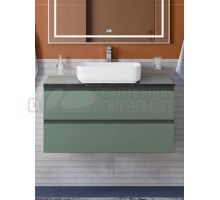 Тумба под раковину со столешницей BelBagno Kraft 100 подвесная, матовая еловая, столешница kep-100-mno