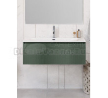 Тумба с раковиной BelBagno Uno 100 подвесная, 1 ящик, матовая еловая