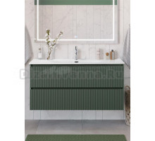 Тумба с раковиной BelBagno Uno 120 подвесная, 2 ящика, матовая еловая