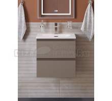 Тумба с раковиной BelBagno Kraft 39 50 подвесная, матовая бежевая, раковина bb-8099-3-50