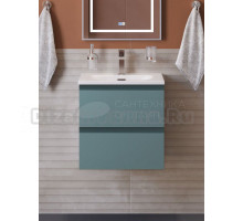 Тумба с раковиной BelBagno Kraft 39 50 подвесная, матовая голубая, раковина bb-8099-3-50