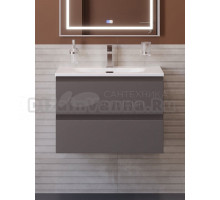 Тумба с раковиной BelBagno Kraft 39 70 подвесная, матовая темно-серая, раковина bb-8099-3-70