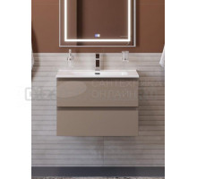 Тумба с раковиной BelBagno Kraft 70 подвесная, матовая бежевая, раковина bb700etl