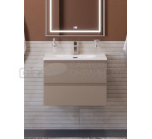 Тумба с раковиной BelBagno Kraft 70 подвесная, матовая бежевая, раковина bb-8099-70