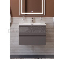 Тумба с раковиной BelBagno Kraft 70 подвесная, матовая темно-серая, раковина bb-8099-70