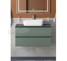 Тумба с раковиной BelBagno Kraft 80 подвесная, матовая еловая, столешница kep-80-grn, раковина BB1304