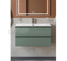 Тумба с раковиной BelBagno Kraft 90 подвесная, матовая еловая, раковина bb-8099-90