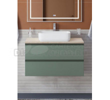 Тумба с раковиной BelBagno Kraft 90 подвесная, матовая еловая, столешница kep-90-mco, раковина BB1304