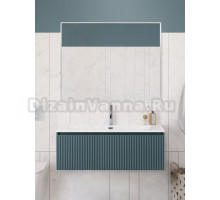 Мебель для ванной комнаты BelBagno Uno 100 подвесная, 1 ящик, матовая голубая