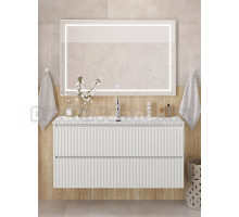 Мебель для ванной комнаты BelBagno Uno 120 подвесная, 2 ящика, bianco opaco