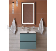 Мебель для ванной комнаты BelBagno Kraft 39 50 подвесная, матовая голубая, раковина bb-8099-3-50