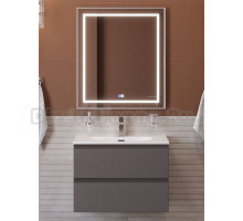 Мебель для ванной комнаты BelBagno Kraft 60 подвесная, матовая темно-серая, раковина bb-8099-60