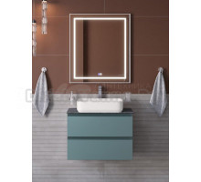 Мебель для ванной комнаты BelBagno Kraft 60 подвесная, матовая голубая, столешница kep-60-grn, раковина BB1304