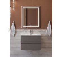 Мебель для ванной комнаты BelBagno Kraft 70 подвесная, матовая темно-серая, раковина bb-8099-70