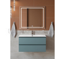 Мебель для ванной комнаты BelBagno Kraft 80 подвесная, матовая голубая, раковина bb-8099-80