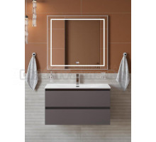 Мебель для ванной комнаты BelBagno Kraft 80 подвесная, матовая темно-серая, раковина bb-8099-80