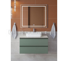 Мебель для ванной комнаты BelBagno Kraft 80 подвесная, матовая еловая, столешница kep-80-mgl, раковина BB1304