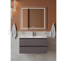 Мебель для ванной комнаты BelBagno Kraft 90 подвесная, матовая темно-серая, раковина bb900etl