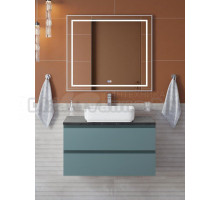 Мебель для ванной комнаты BelBagno Kraft 90 подвесная, матовая голубая, столешница kep-90-mno, раковина BB1304