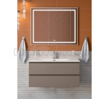 Мебель для ванной комнаты BelBagno Kraft 100 подвесная, матовая бежевая, раковина bb-8099-100