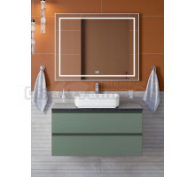 Мебель для ванной комнаты BelBagno Kraft 100 подвесная, матовая еловая, столешница kep-100-mno, раковина BB1304